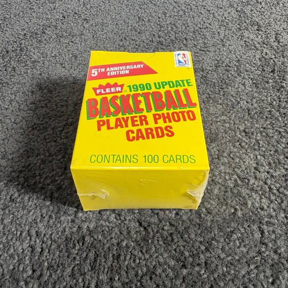 1990 Fleer Update Basketball Player Photo Cards 5th Anniversary Edition - Sealed - Picture 2 of 5
